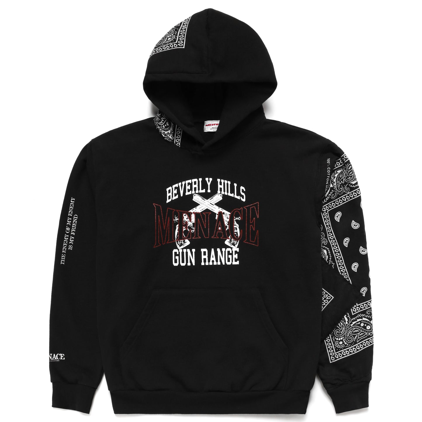 BEVERLY HILLS GUN RANGE HOODIE (BANDANA EDITION) by MENACE