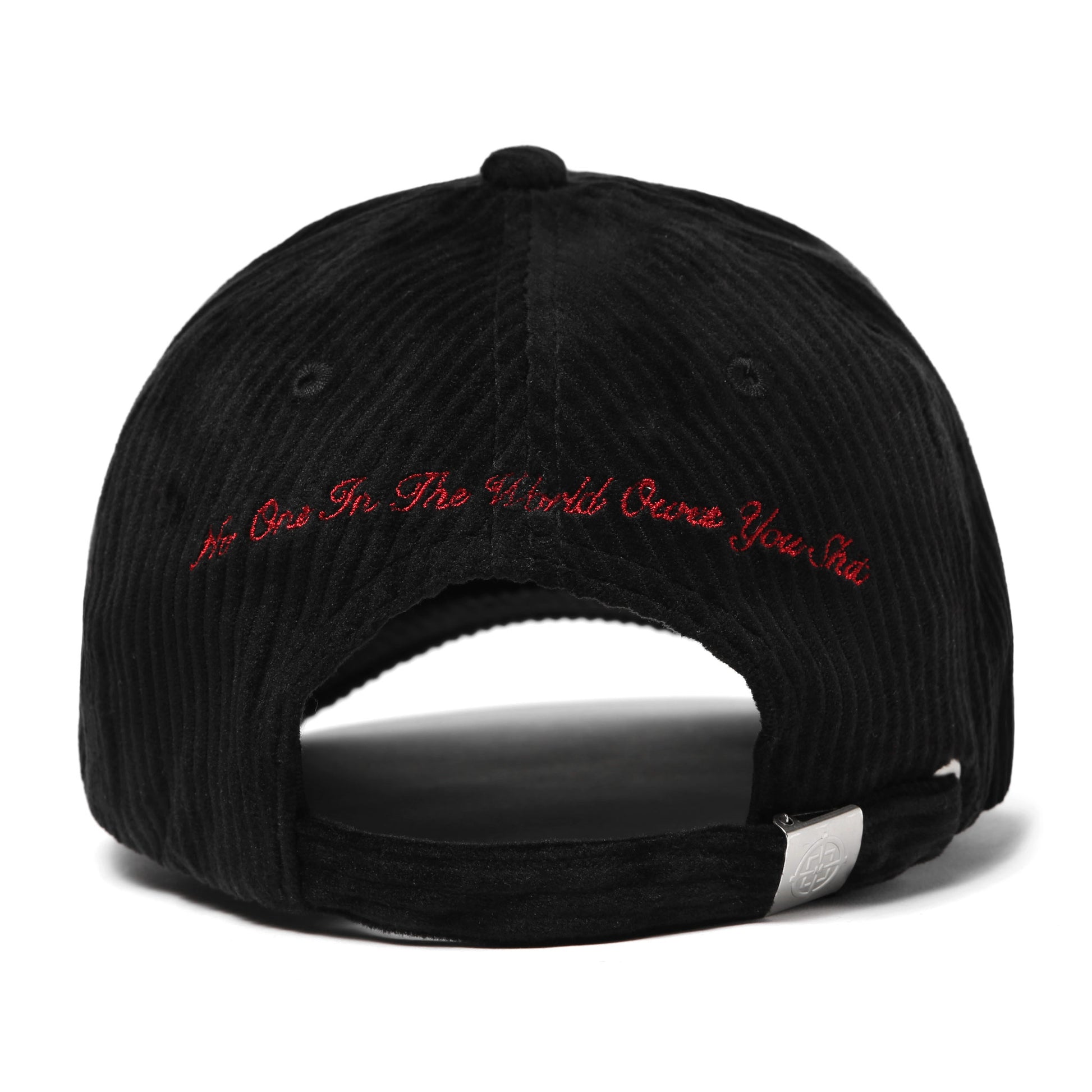 NO ONE IN THE WORLD OWES YOU SHIT CORDUROY LOGO CAP by MENACE