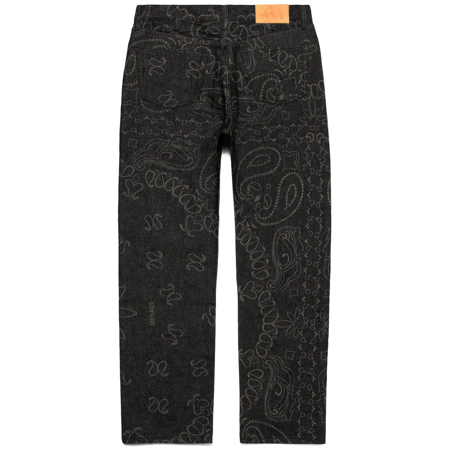 LASER ENGRAVED PAISLEY DENIM PANTS by MENACE