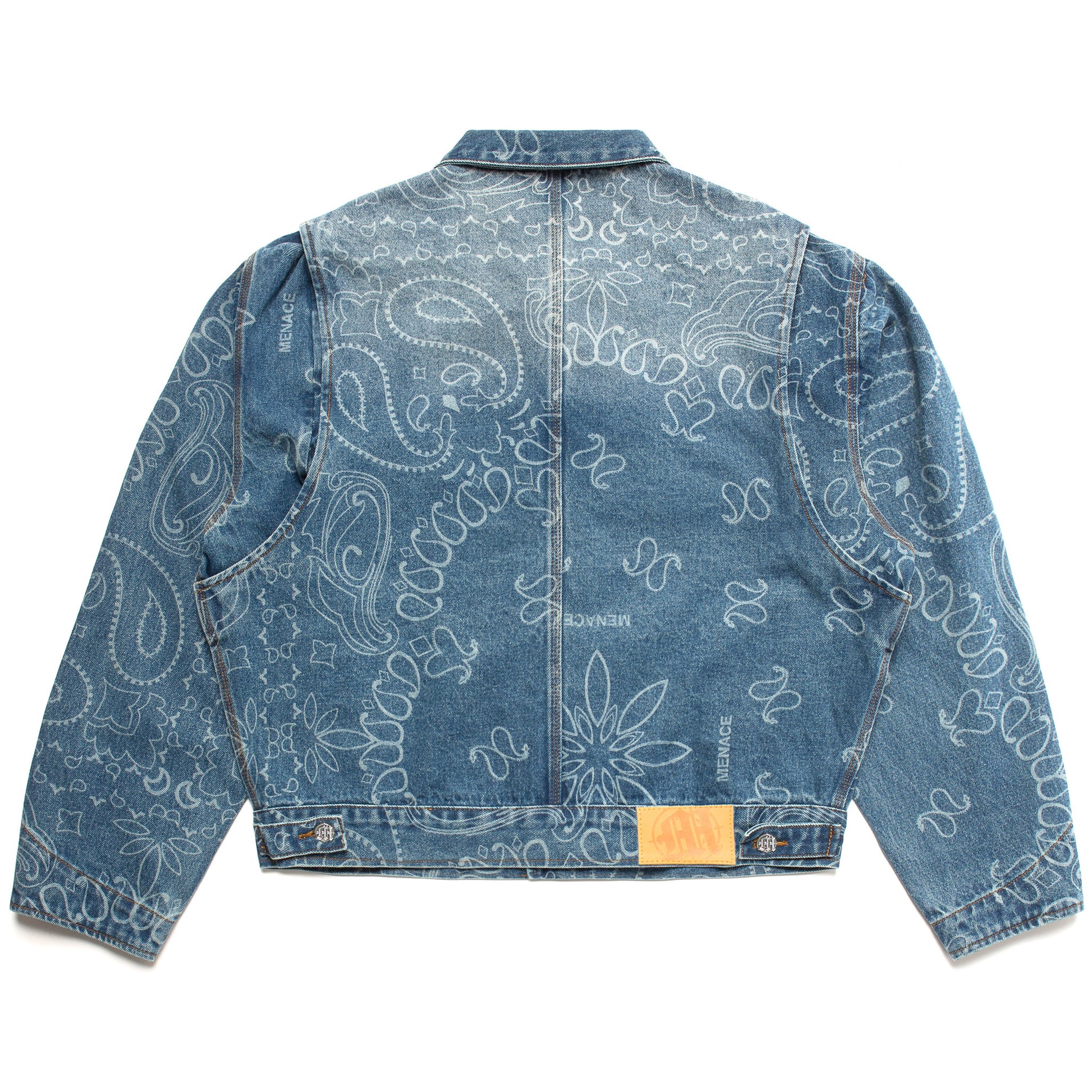 LASER ENGRAVED PAISLEY DENIM JACKET by MENACE