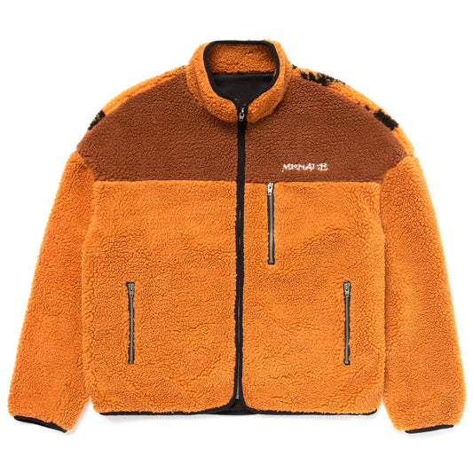 TIGER SHERPA FLEECE ZIP-UP JACKET