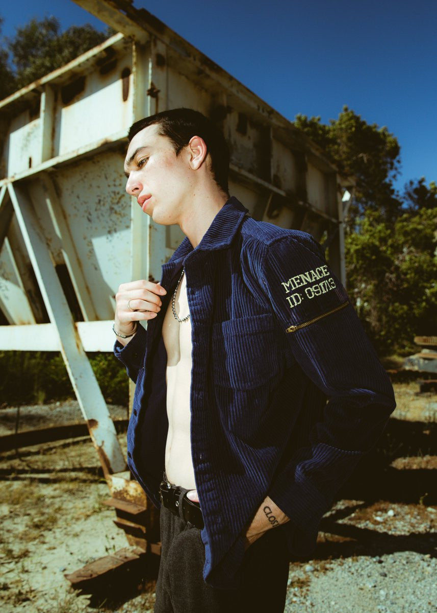CORDUROY UTILITY BUTTON-UP SHIRT by MENACE