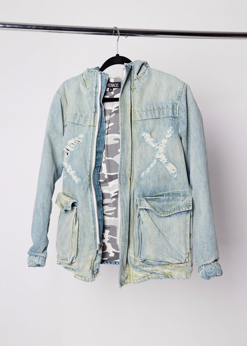 STENCIL HOODED MILITARY PARKA by MENACE