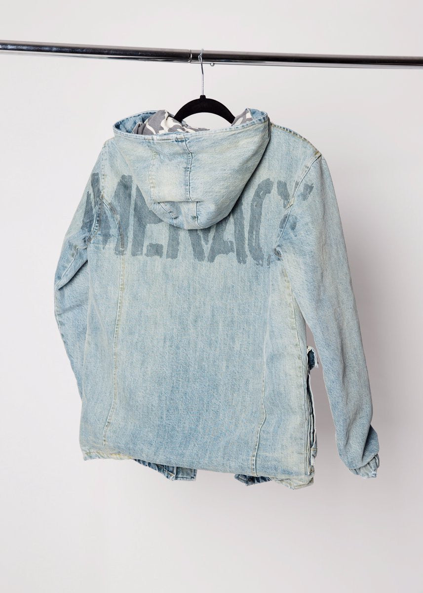 STENCIL HOODED MILITARY PARKA by MENACE