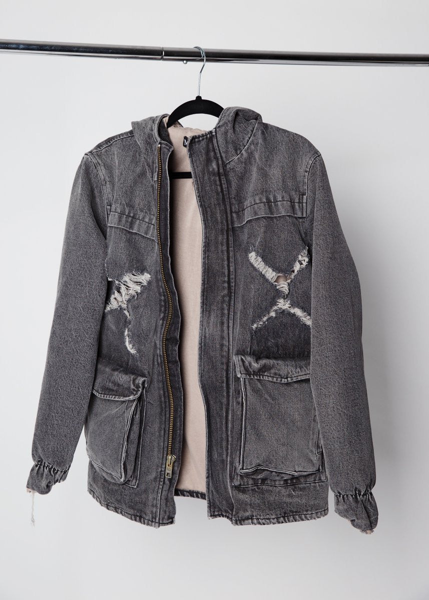 STENCIL HOODED MILITARY PARKA by MENACE