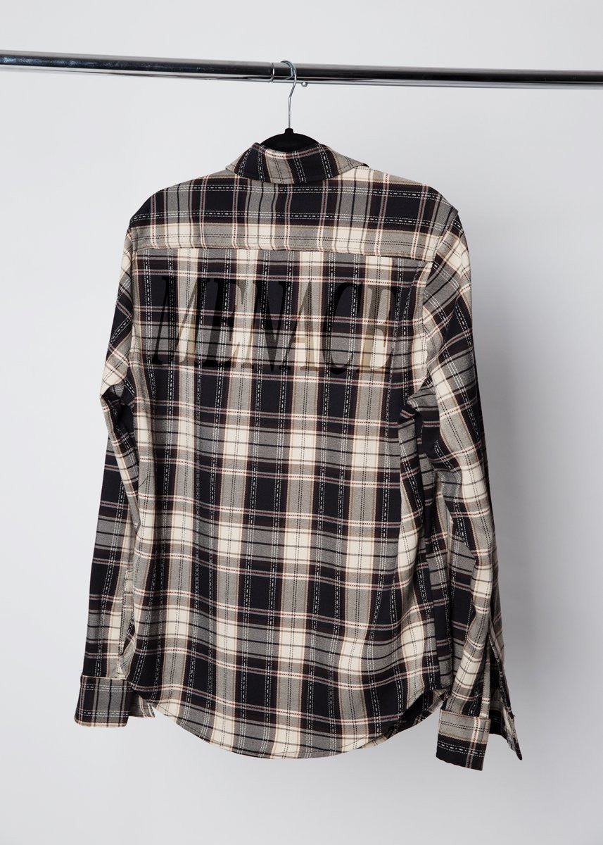 MULTI-PLAID FLANNEL BUTTON-UP by MENACE