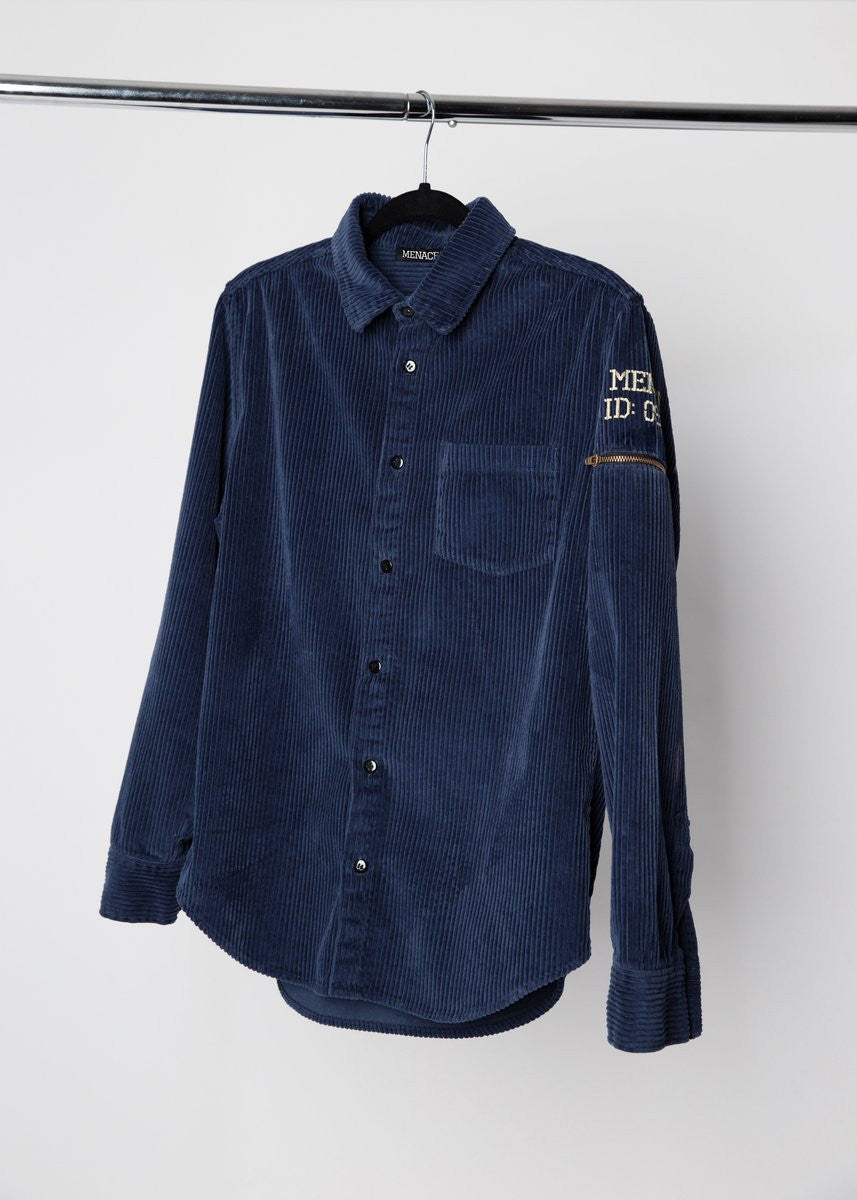 CORDUROY UTILITY BUTTON-UP SHIRT by MENACE