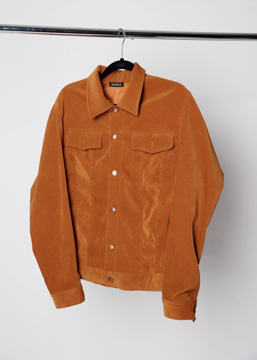 OVERSIZED STENCIL BRUSHED-TWILL JACKET by MENACE