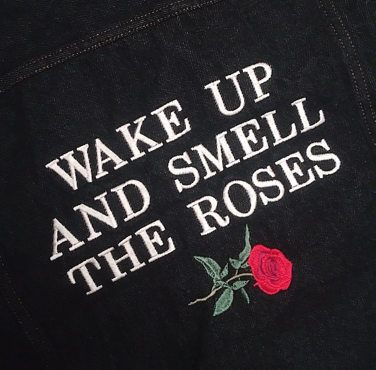 ROSES EMBROIDERED DENIM JACKET by MENACE