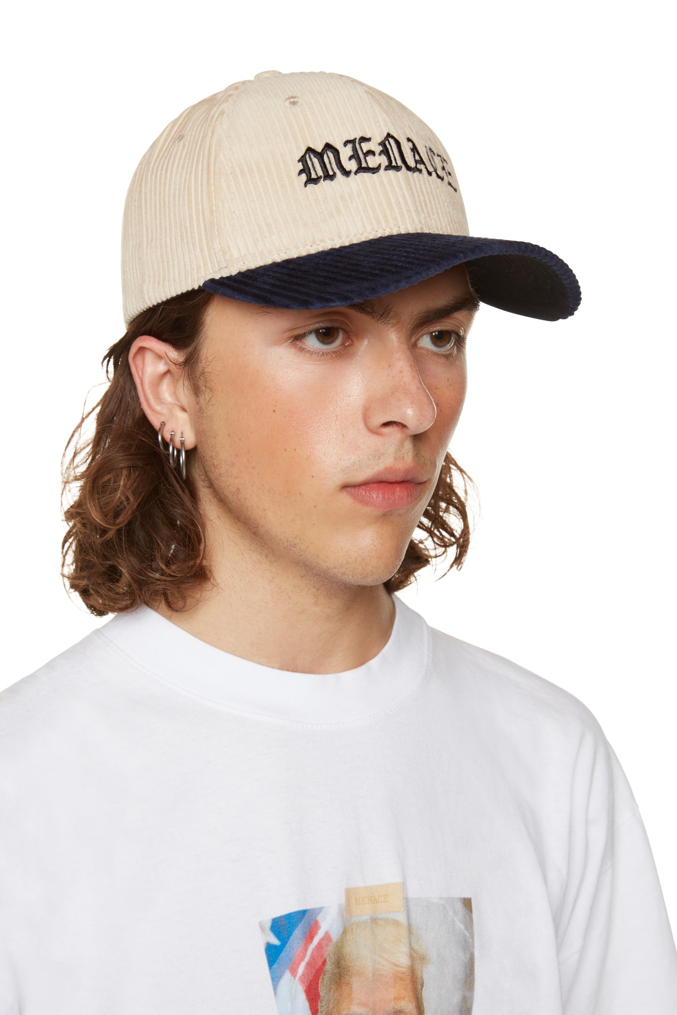 NO ONE IN THE WORLD OWES YOU SHIT CORDUROY LOGO CAP by MENACE