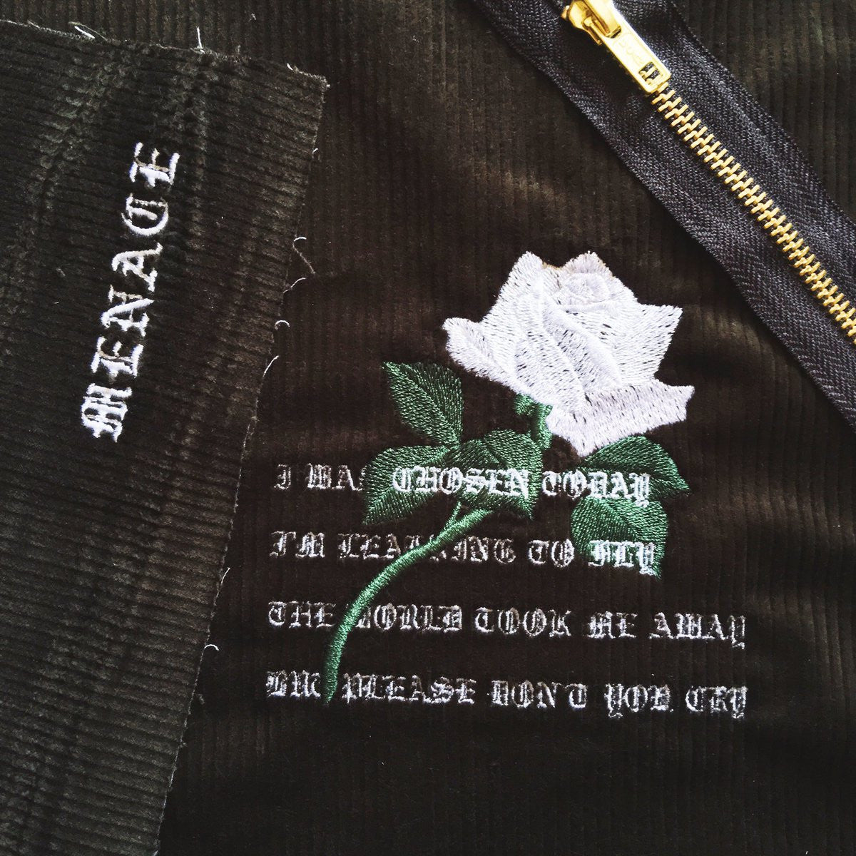 WHITE ROSE CORDUROY JACKET by MENACE