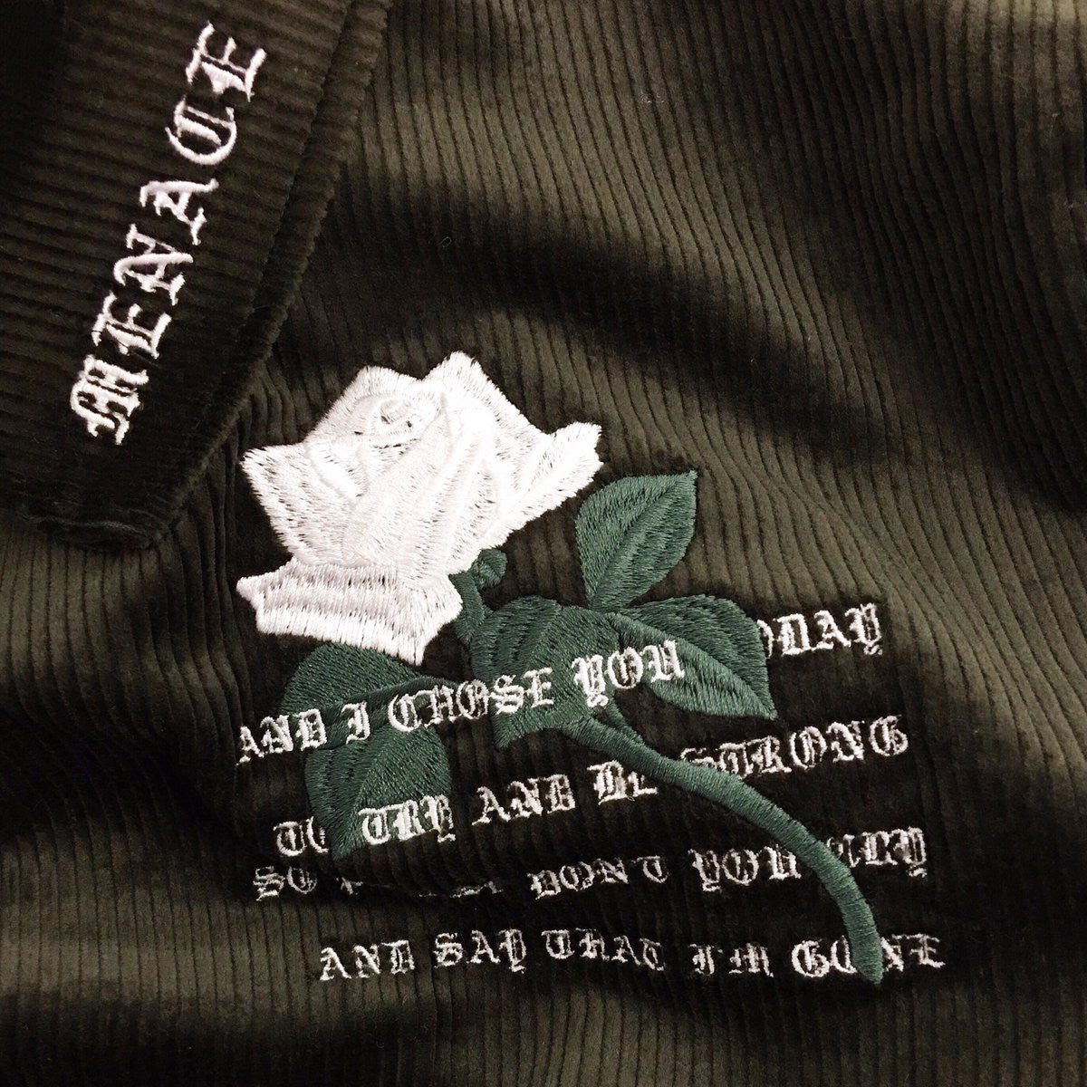 WHITE ROSE CORDUROY JACKET by MENACE
