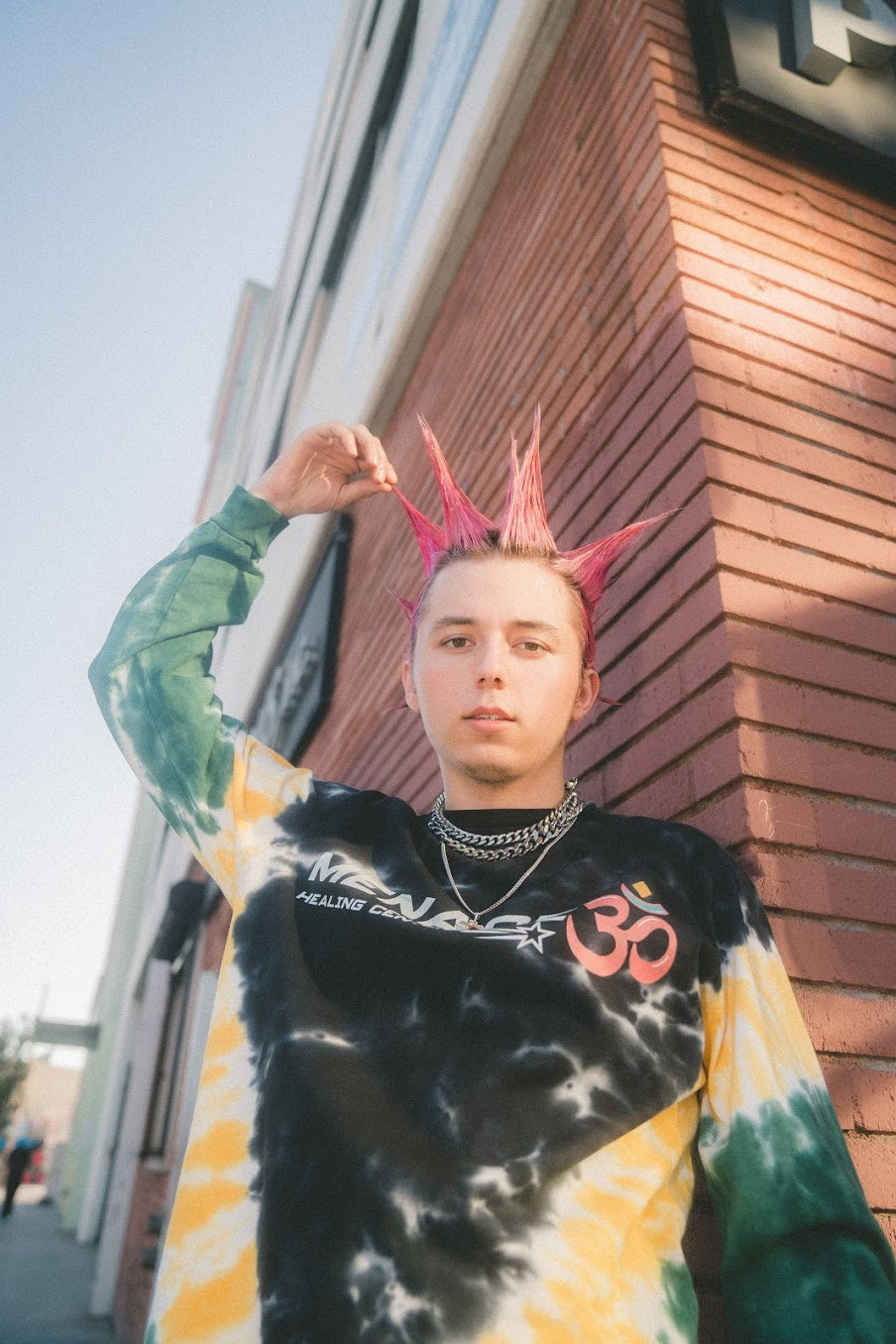 HEALING CENTER TIE-DYE LONGSLEEVE by MENACE