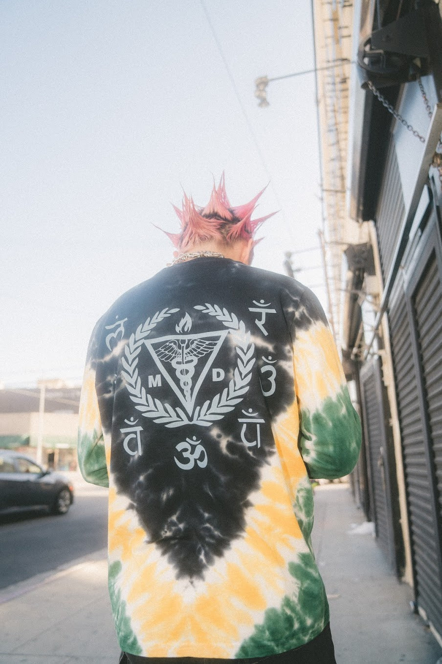 HEALING CENTER TIE-DYE LONGSLEEVE by MENACE