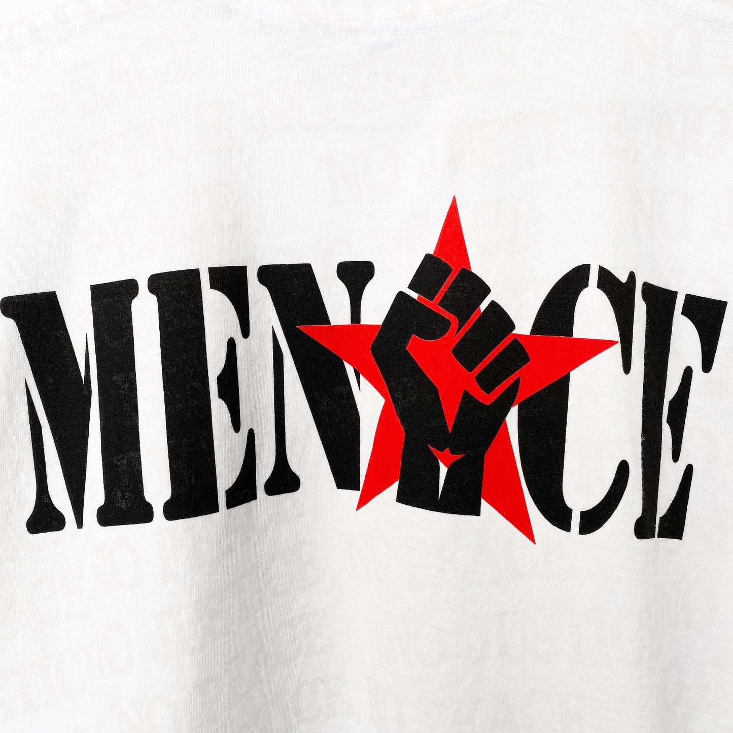NO JUSTICE NO PEACE UV REACTIVE PRINT T-SHIRT by MENACE