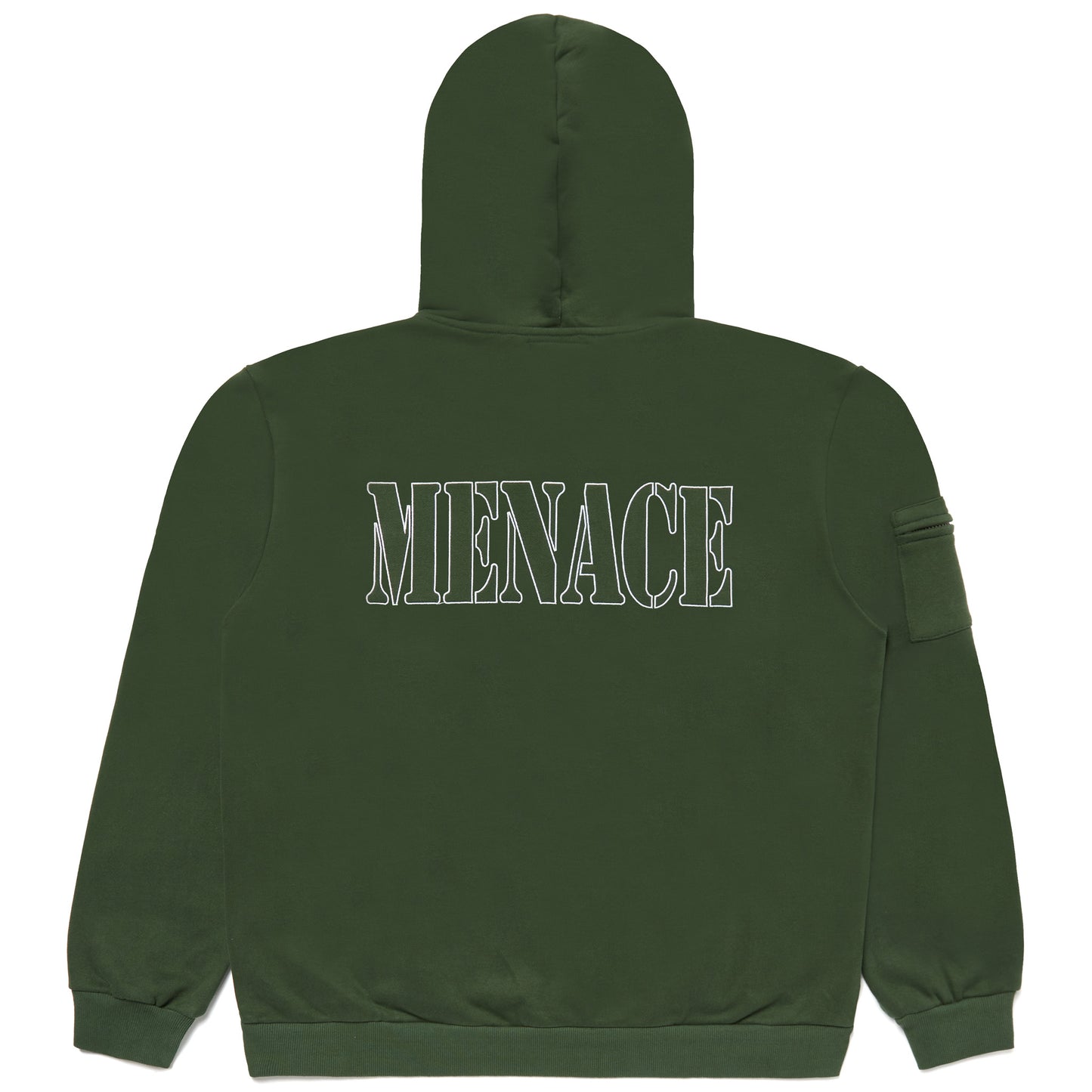 EMBROIDERED LOGO ZIP-UP HOODIE by MENACE