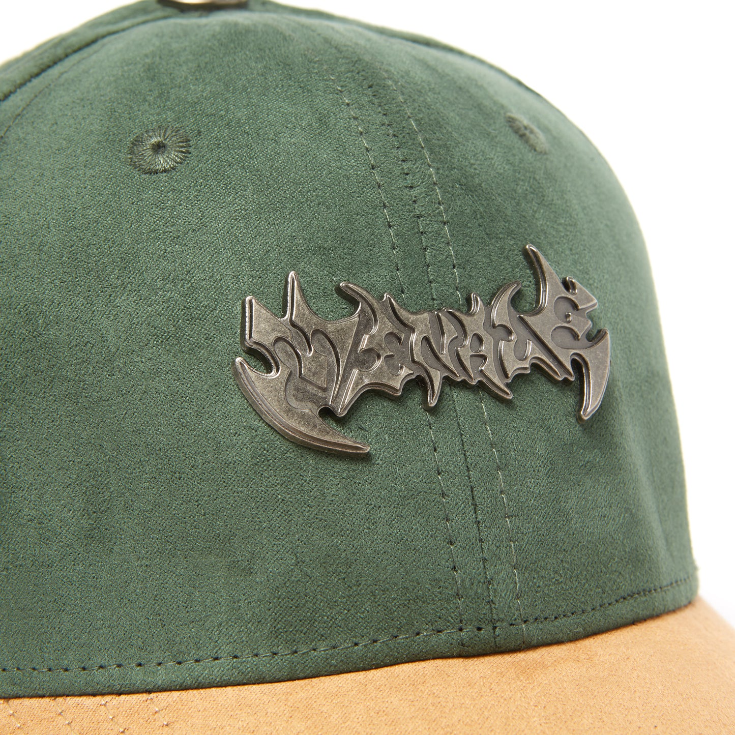 GOD WILLING SUEDE METAL LOGO CAP