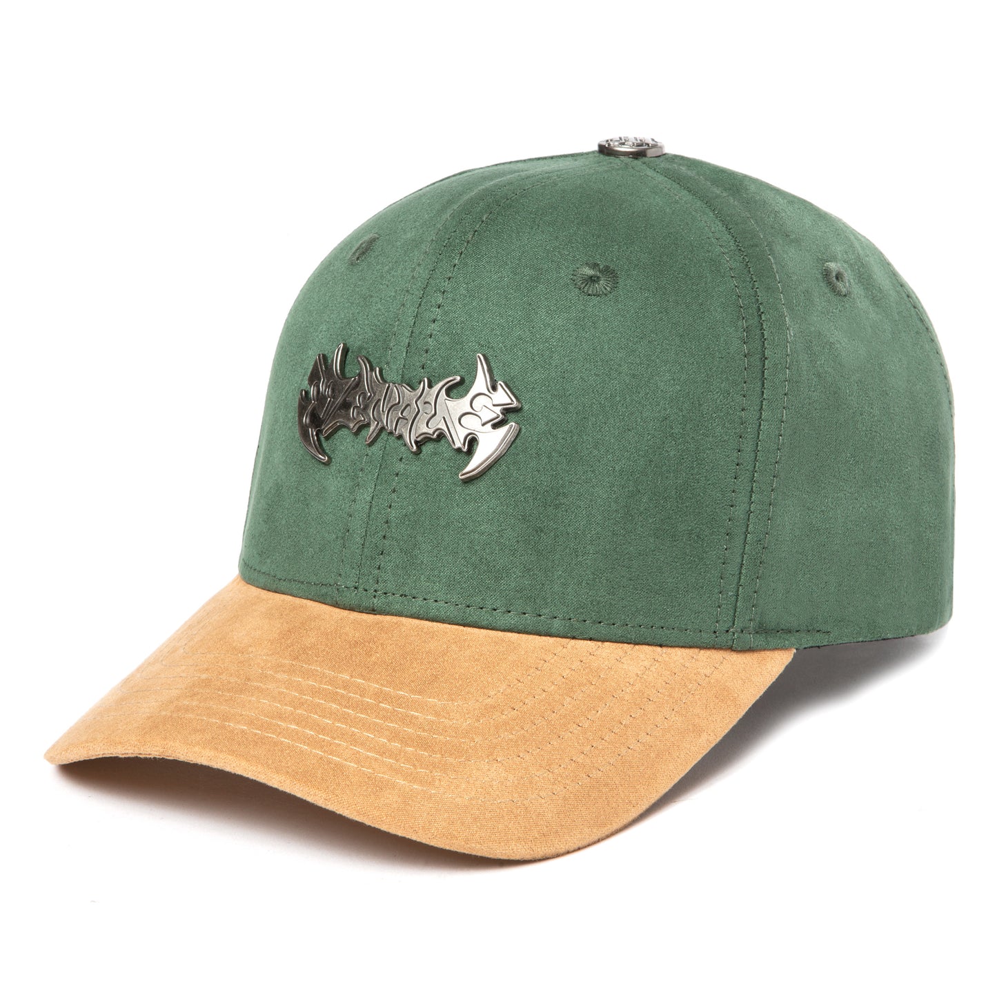 GOD WILLING SUEDE METAL LOGO CAP