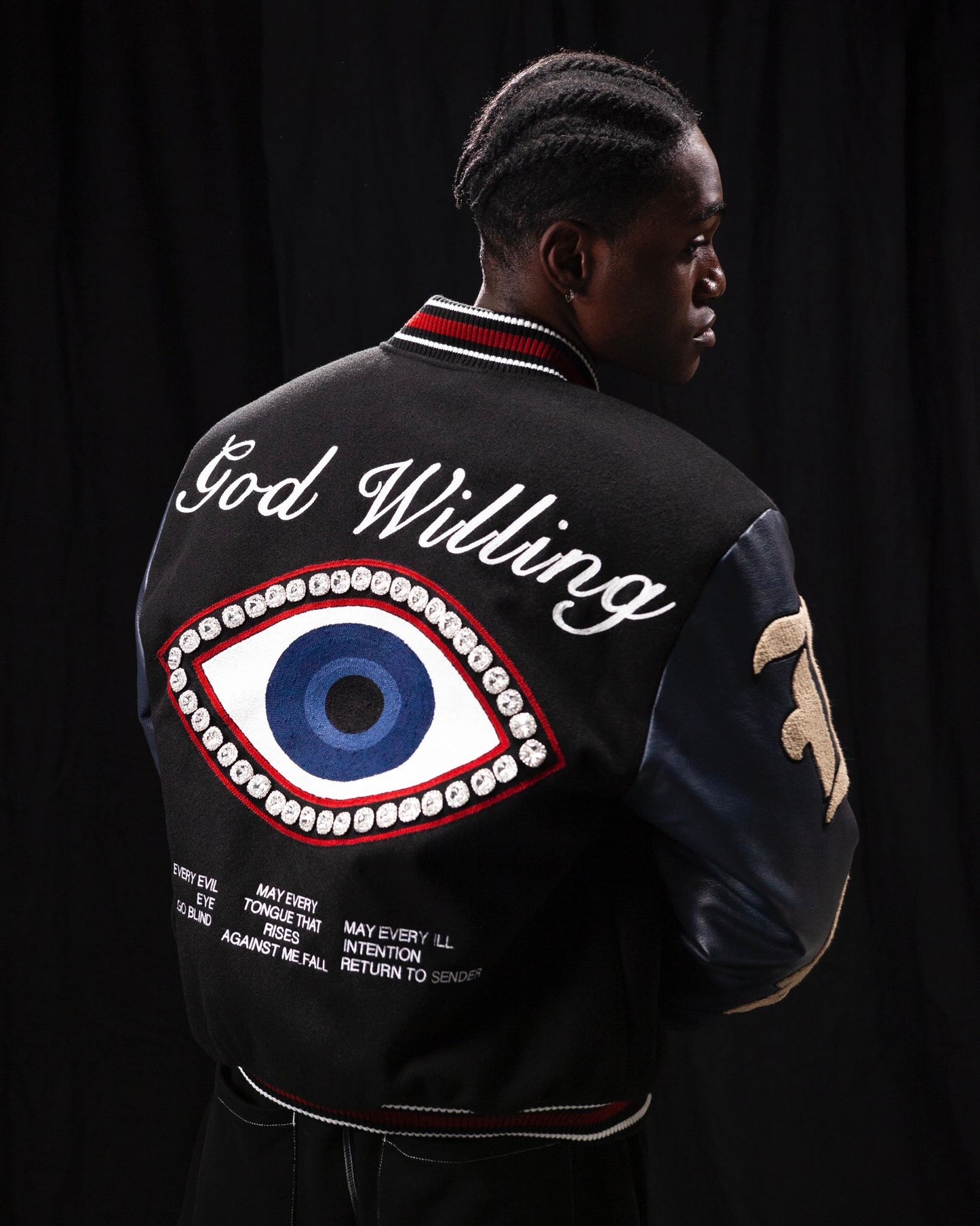 GOD WILLING VARSITY JACKET