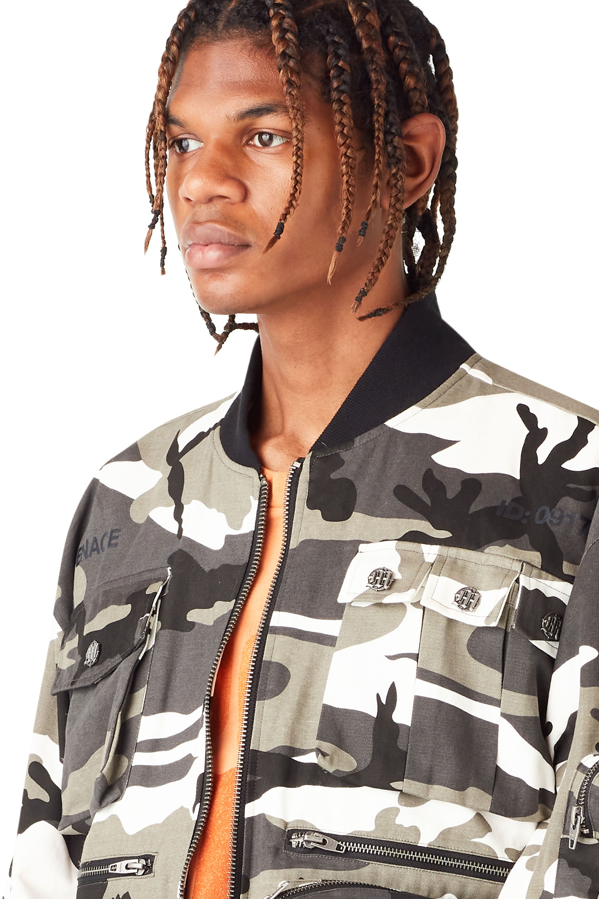 TACTICAL SNOW CAMO BOMBER by MENACE