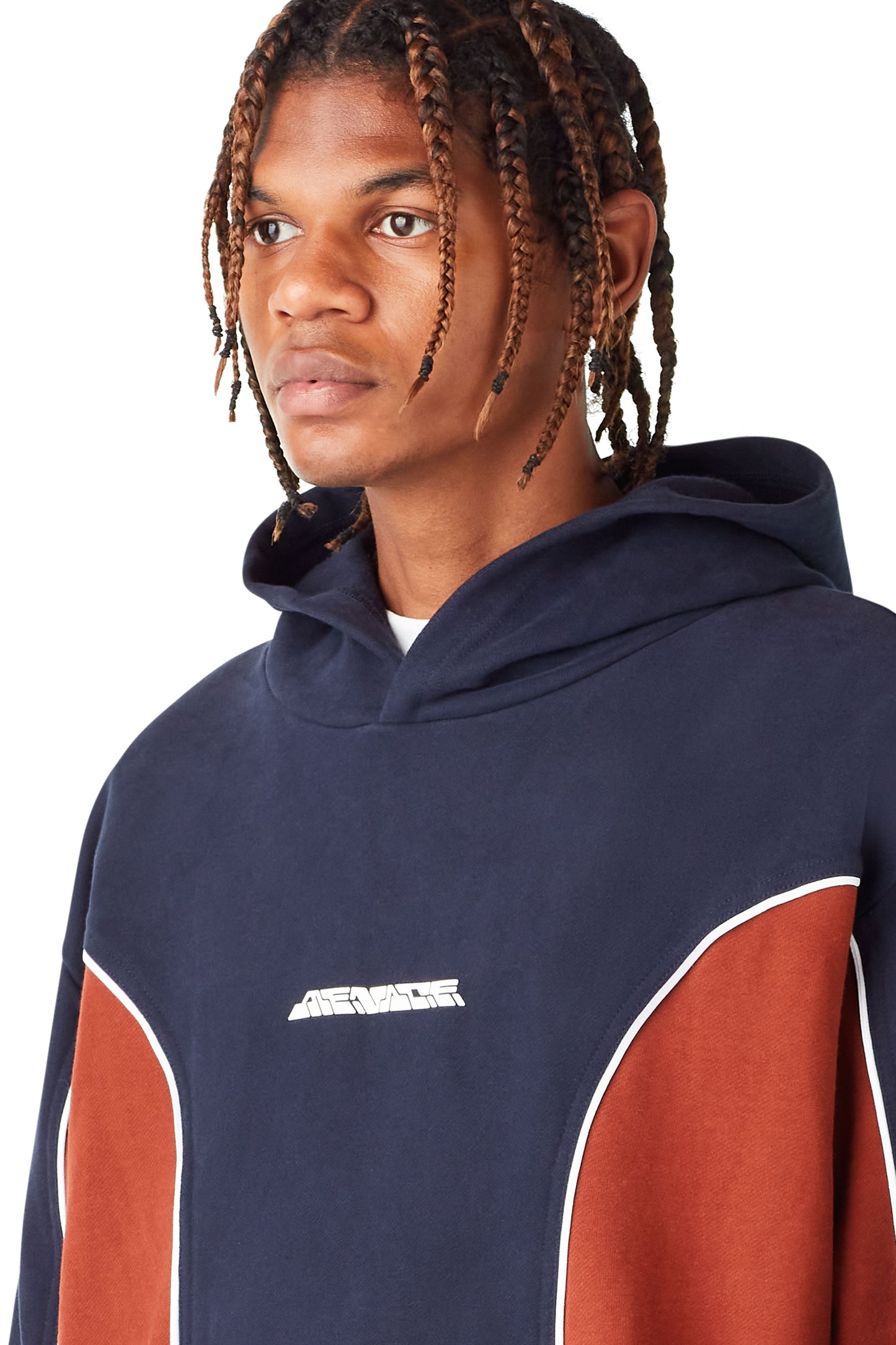 MENACE CORPORATION LOGO PANEL HOODIE by MENACE