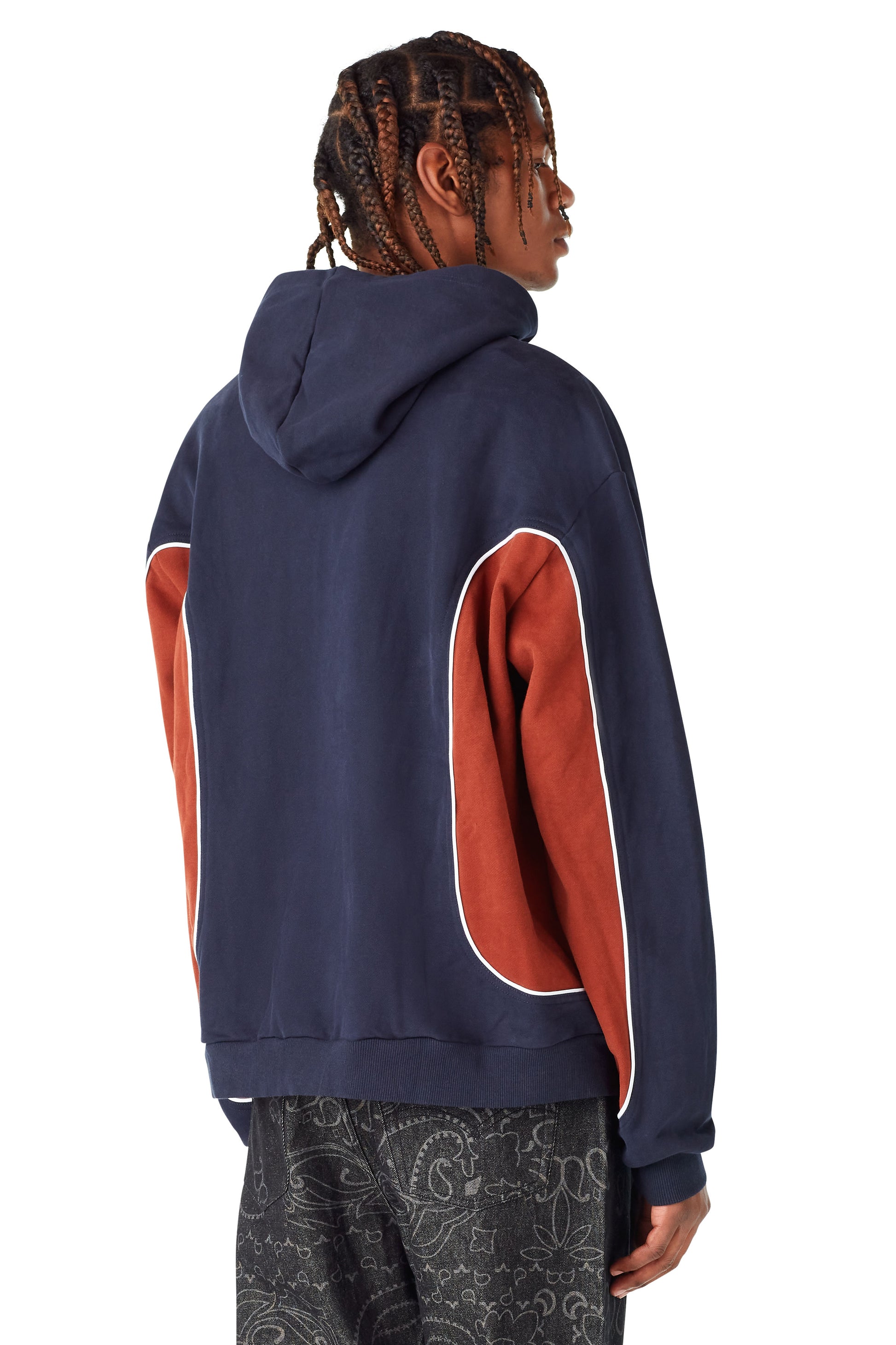 MENACE CORPORATION LOGO PANEL HOODIE by MENACE