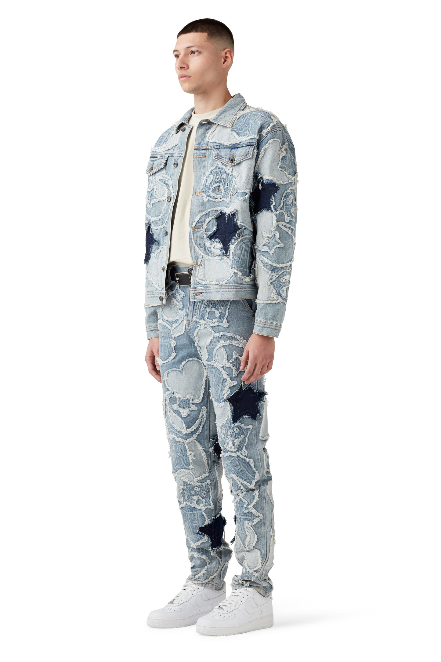 ICONOGRAPHY DENIM PATCH WORK JACKET