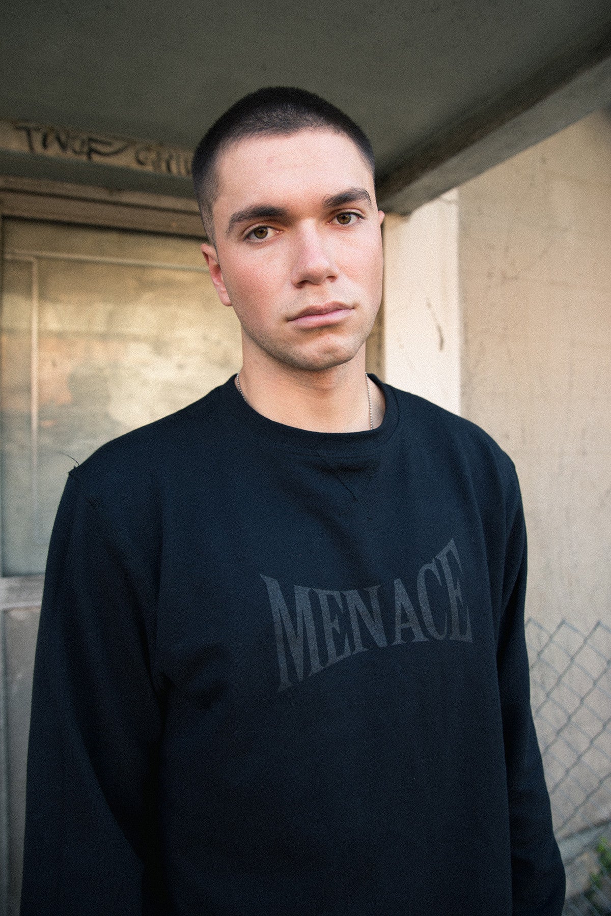 MENACE LOGO TONAL FRENCH TERRY CREWNECK by MENACE