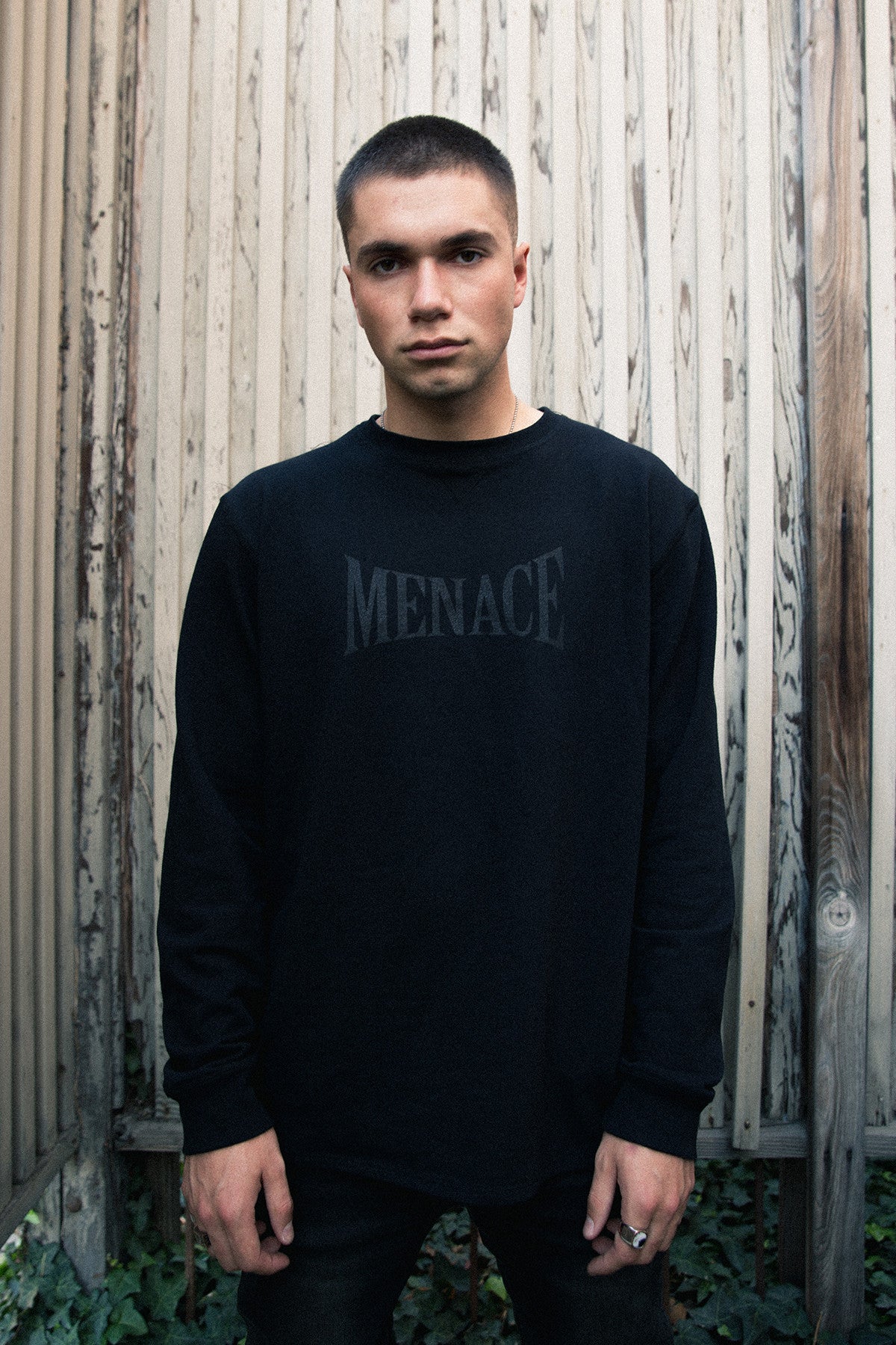 MENACE LOGO TONAL FRENCH TERRY CREWNECK by MENACE