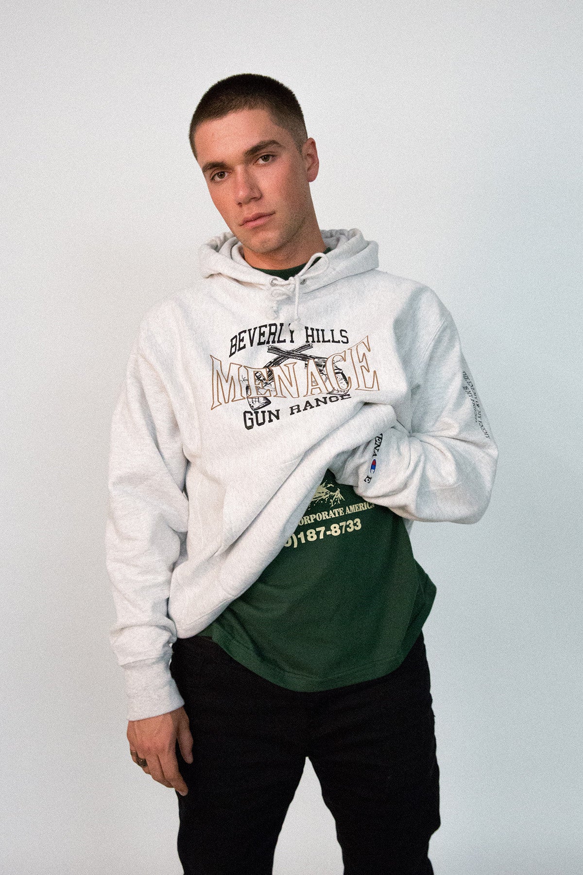 BEVERLY HILLS GUN RANGE HOODIE by MENACE