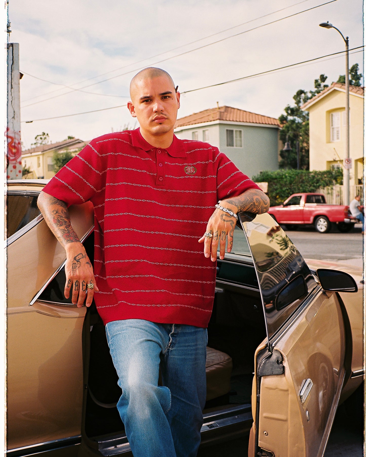 "CHAIN-LINK" KNIT POLO