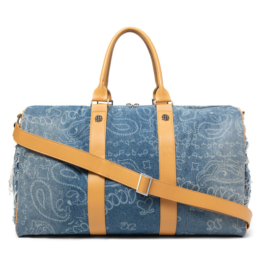 DENIM PAISLEY DUFFLE BAG
