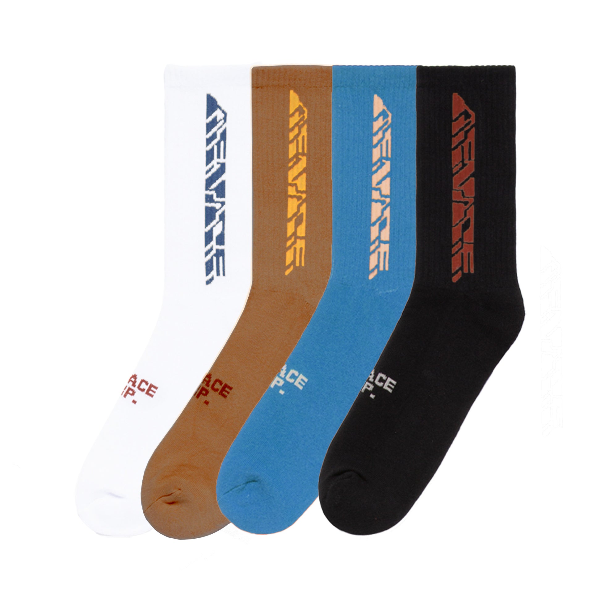 MENACE CORPORATION ASSORTED LOGO SOCKS (4 PACK) by MENACE