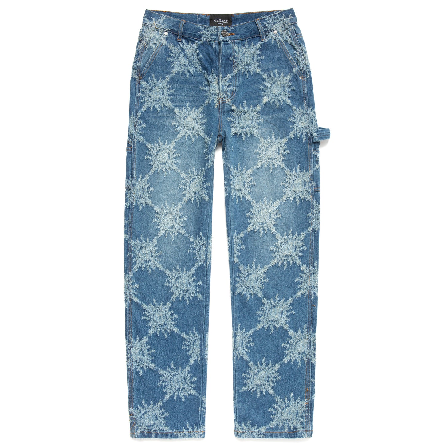 DISTRESSED MONOGRAM CARPENTER DENIM PANTS