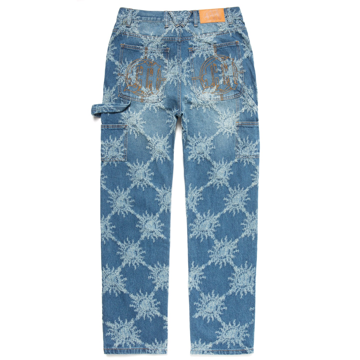 DISTRESSED MONOGRAM CARPENTER DENIM PANTS