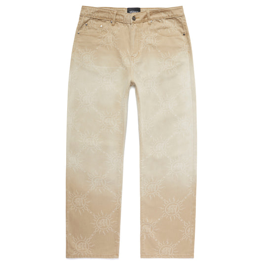 GRADIENT WASH MONOGRAM DENIM PANTS