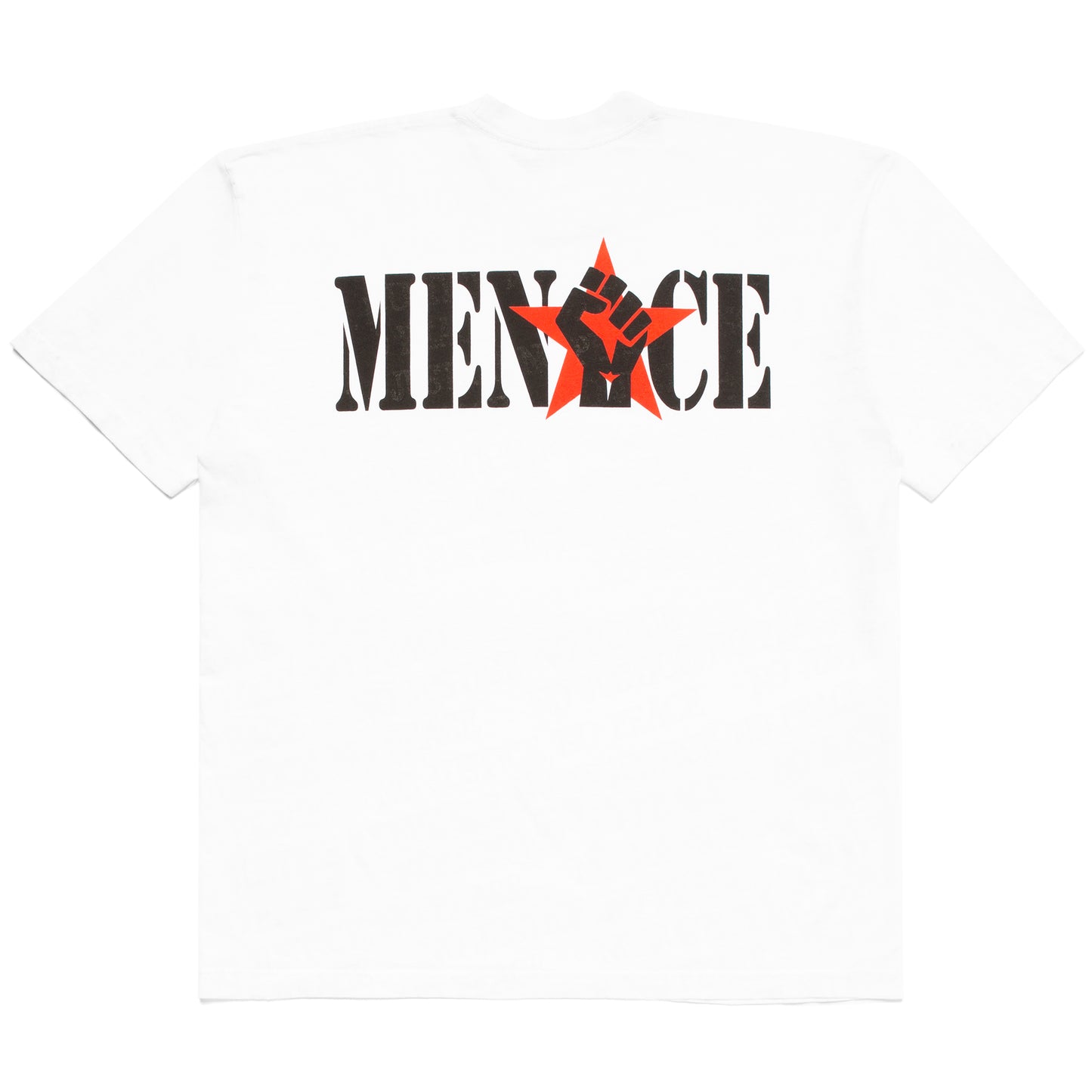 NO JUSTICE NO PEACE UV REACTIVE PRINT T-SHIRT by MENACE
