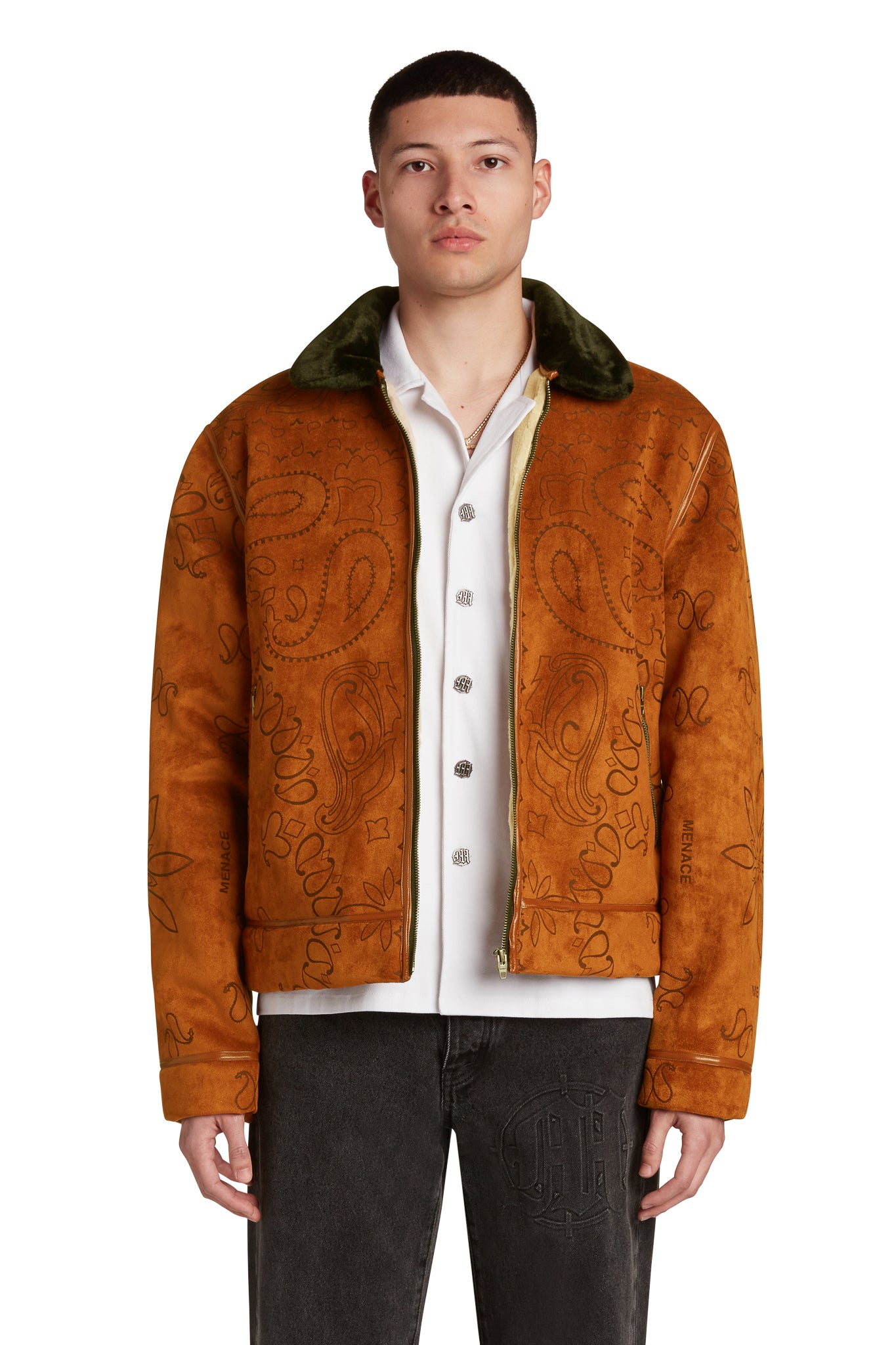 PAISLEY SHEARLING JACKET