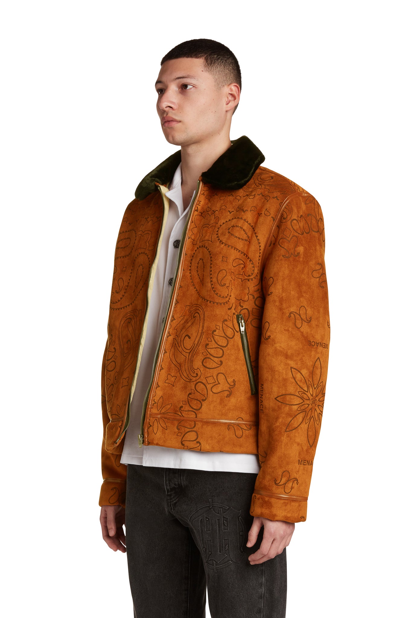 PAISLEY SHEARLING JACKET