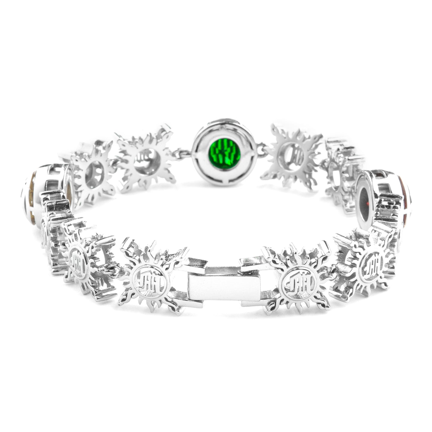.925 SILVER MONOGRAM GEMSTONE BRACELET
