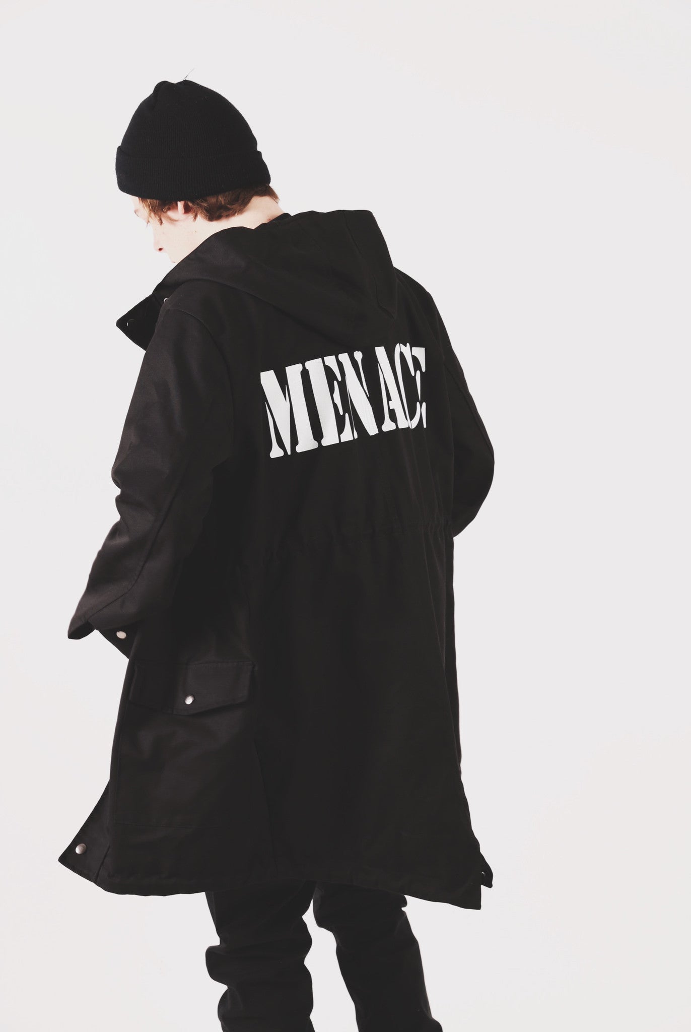JET BLACK PARKA by MENACE