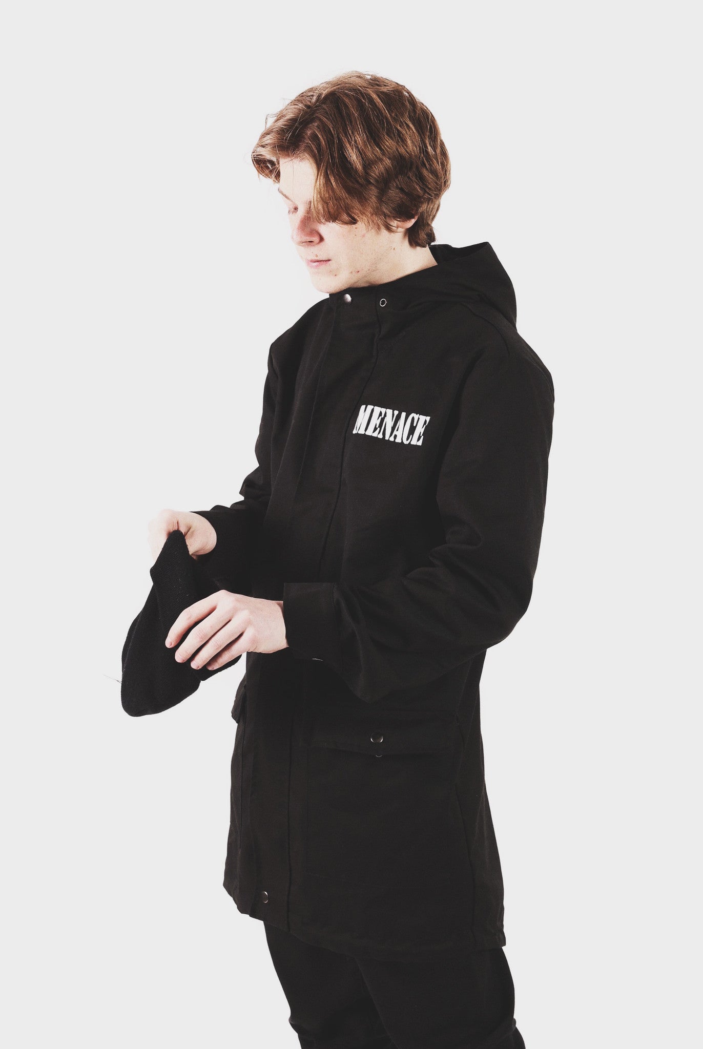 JET BLACK PARKA by MENACE