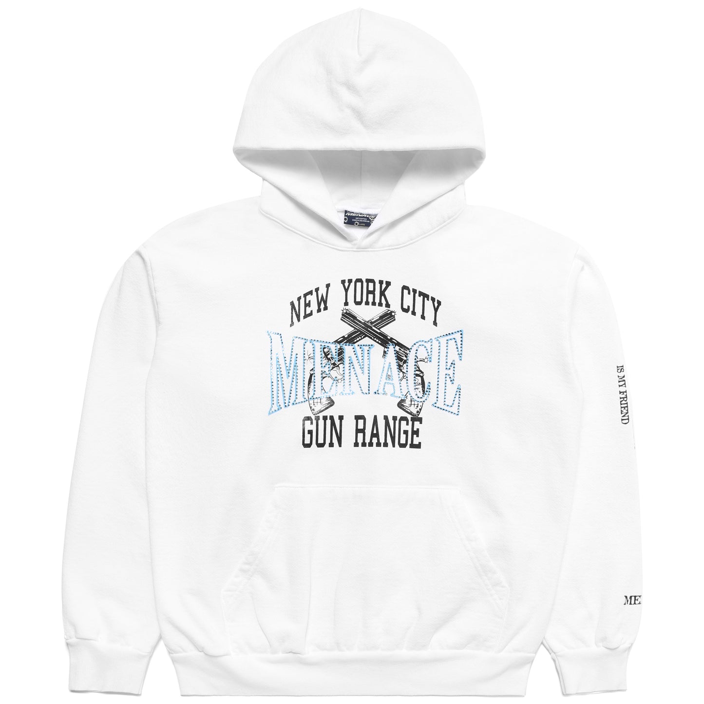 NEW YORK CITY GUN RANGE HOODIE (RHINESTONE EDITION) by MENACE