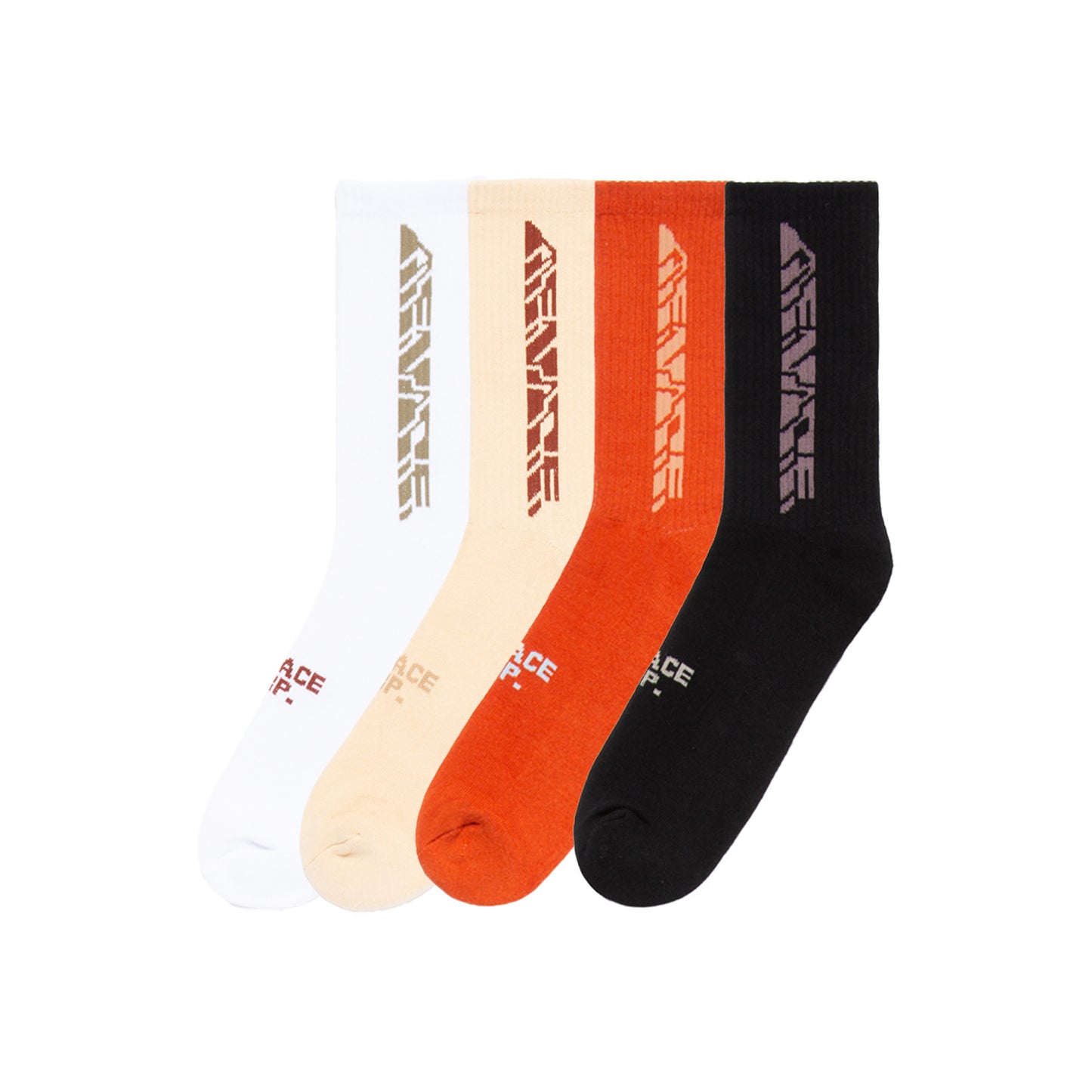 MENACE CORPORATION ASSORTED LOGO SOCKS (4 PACK) by MENACE