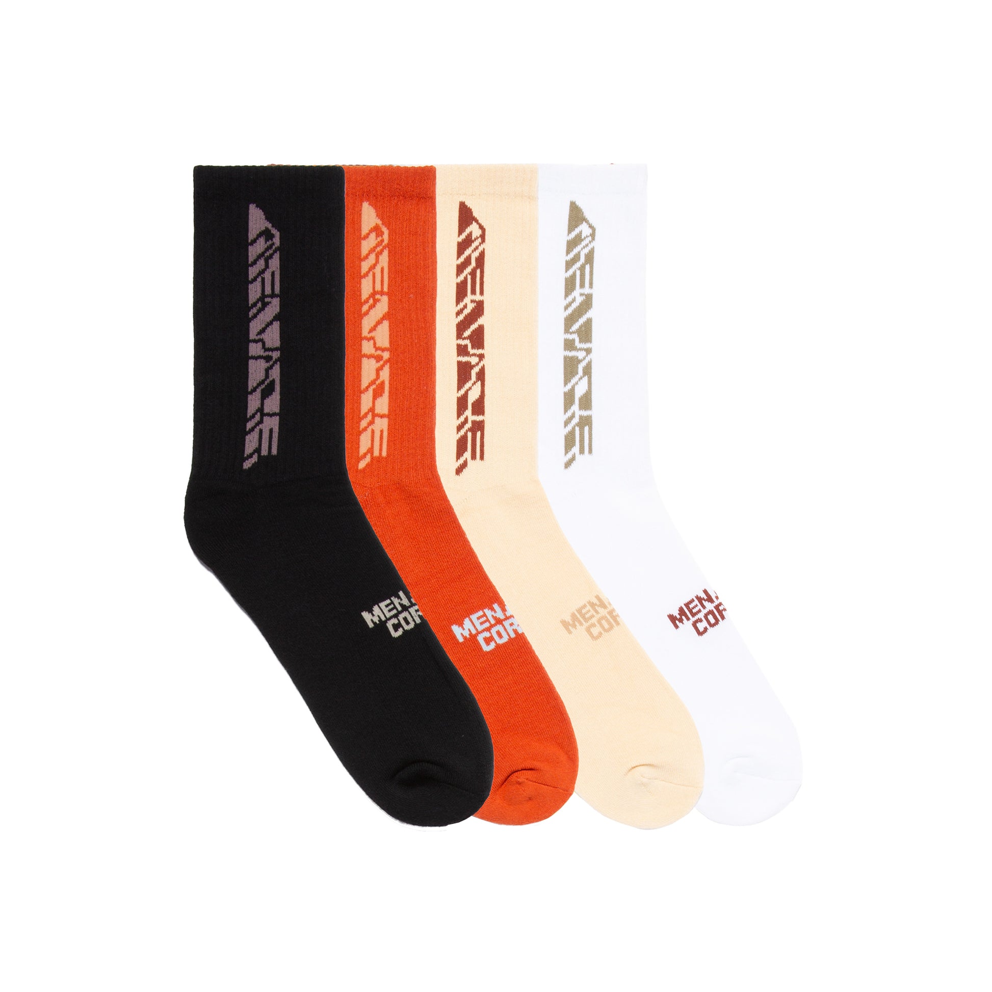 MENACE CORPORATION ASSORTED LOGO SOCKS (4 PACK) by MENACE