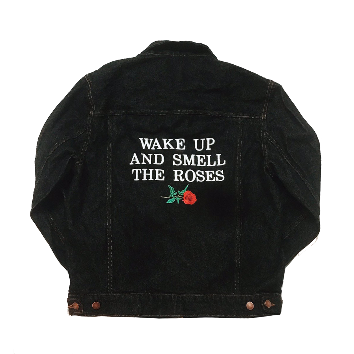 ROSES EMBROIDERED DENIM JACKET by MENACE