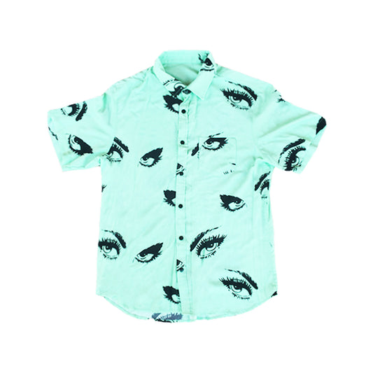 EYES BUTTON-UP SHIRT by MENACE