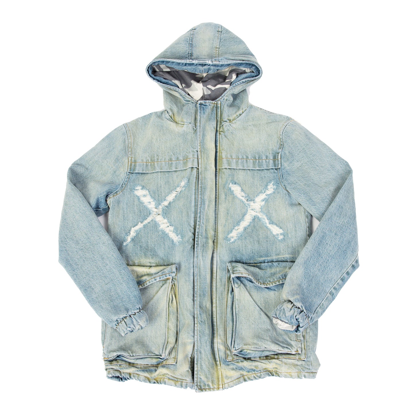 STENCIL HOODED MILITARY PARKA by MENACE