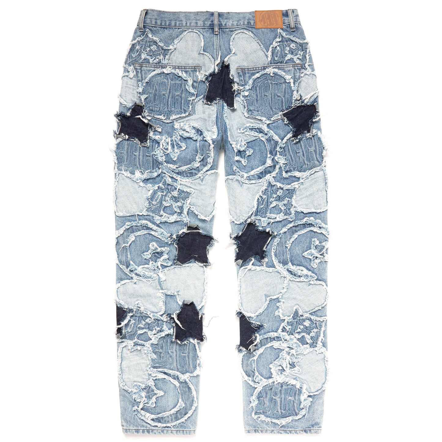 ICONOGRAPHY DENIM PATCH WORK PANTS