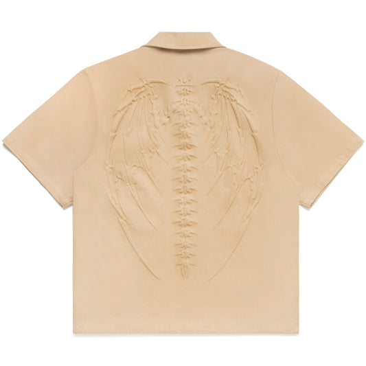 SKELETAL EMBOSSED BUTTON-UP